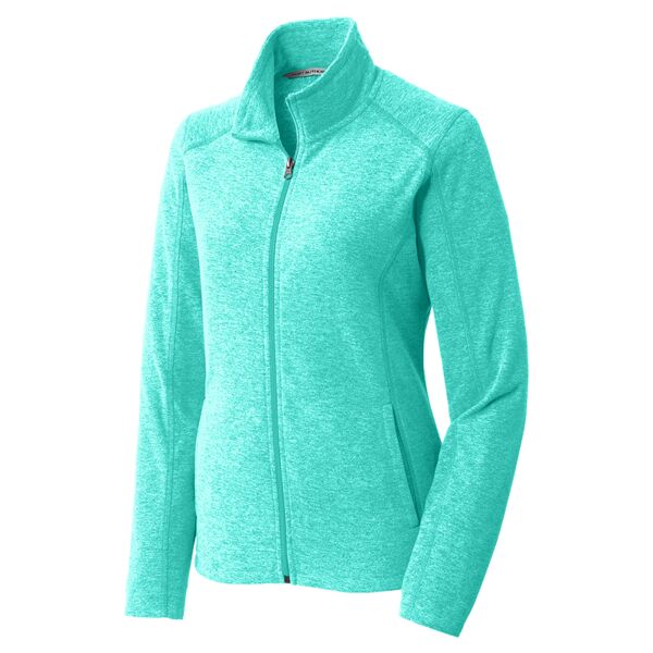 Ladies Heather Microfleece Full Zip Jacket Thumbnail