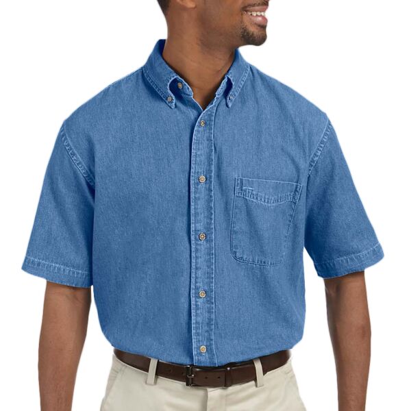 Men's 6.5 oz. Short-Sleeve Denim Shirt Thumbnail